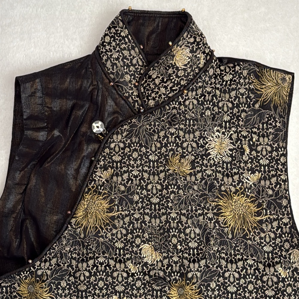 {NWT} Nadya | Reversible Mixed Media Tibet Tibetan Vest Top Handmade in Bali XS - Picture 4 of 16